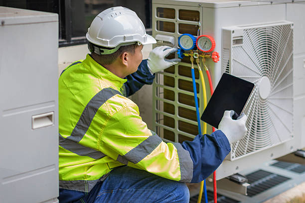 Professional Air Duct Cleaning technician working in Linden, VA